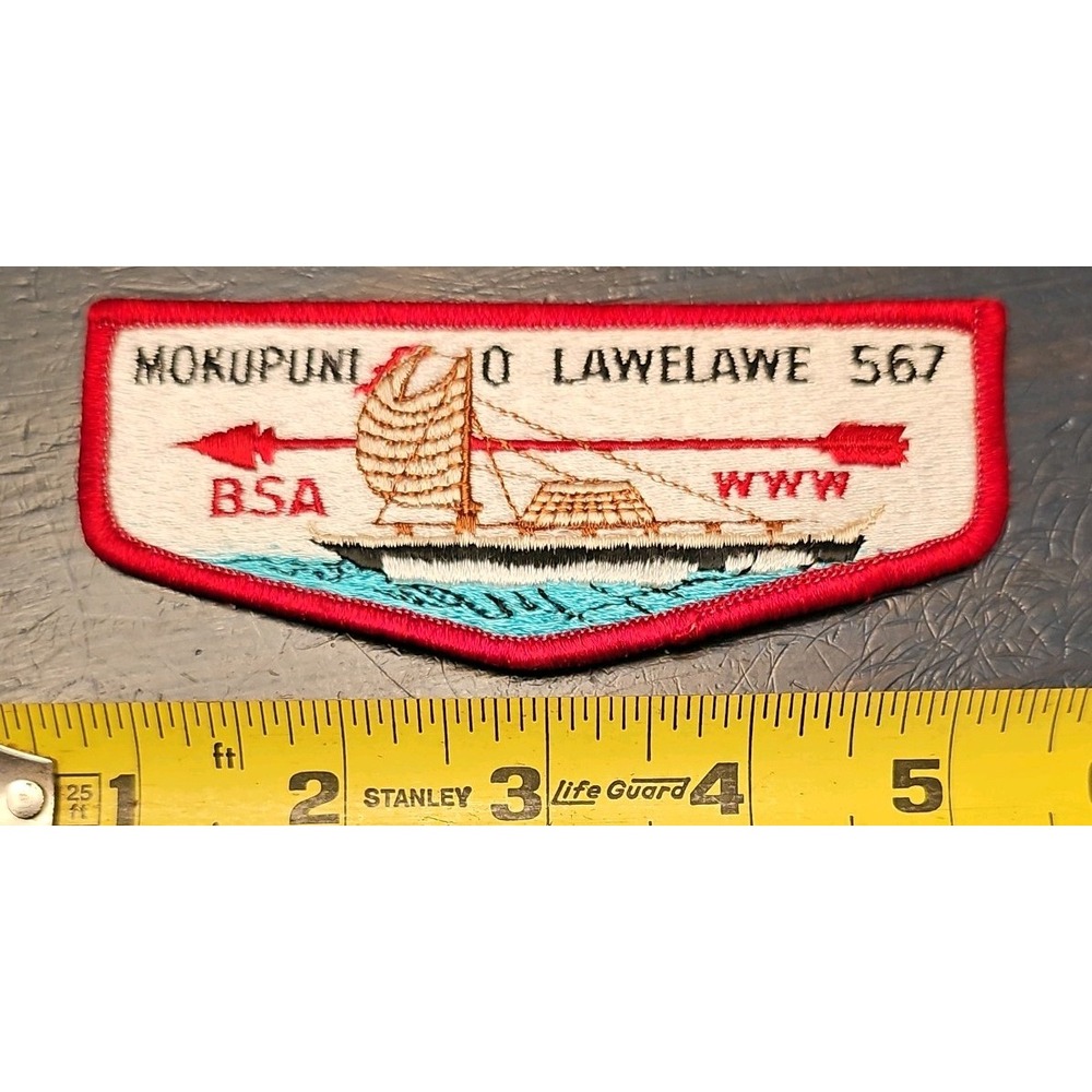 Vintage OA Mokupuni O Lawelawe Lodge 567 Flap Patch Aloha Council BSA Oahu HI